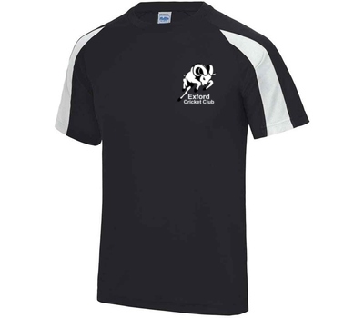 Qdos Cricket Exford CC Training Shirt Black/White