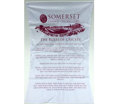 Somerset County Cricket C Somerset CCC Ins and Outs Tea Towel