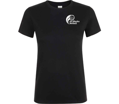  All Blacks Netball Club Ladies T-shirt Black